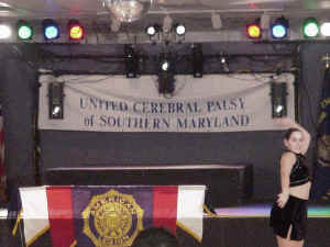 The stage at the United Cerebral Palsy telethon. Click for enlarged view.