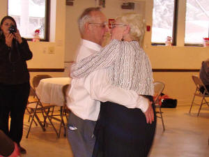 Lois & Phil on the dance floor for their first dance as husband & wife