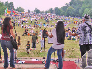 It was pretty awsome watching the field in front of the concert stage fill with people all afternoon