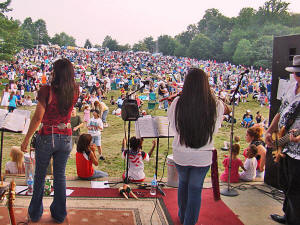 The crowd continues to grow and the view from the stage gets more and more awe inspiring.