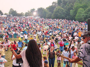 Where did all these people come from?  OK, we know it was mainly the fireworks that drew the crowd, but we kept them entertained for over four hours and loved every minute of it.