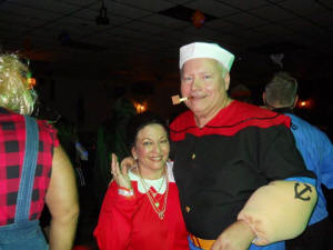 Carla was responsible for the spectacular Halloween food table table display, & Ron was everywhere helping us get things set up